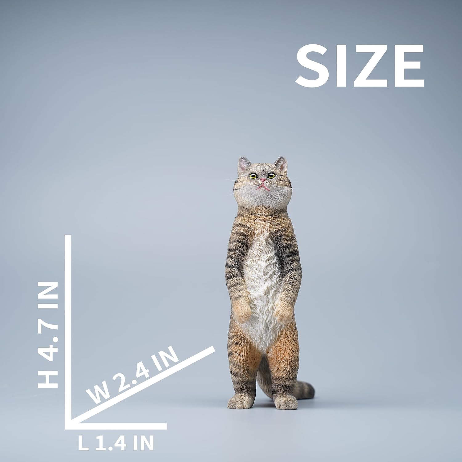 MMOS X JXK Standing Cat with Intricate Texture Details, Gift for Family