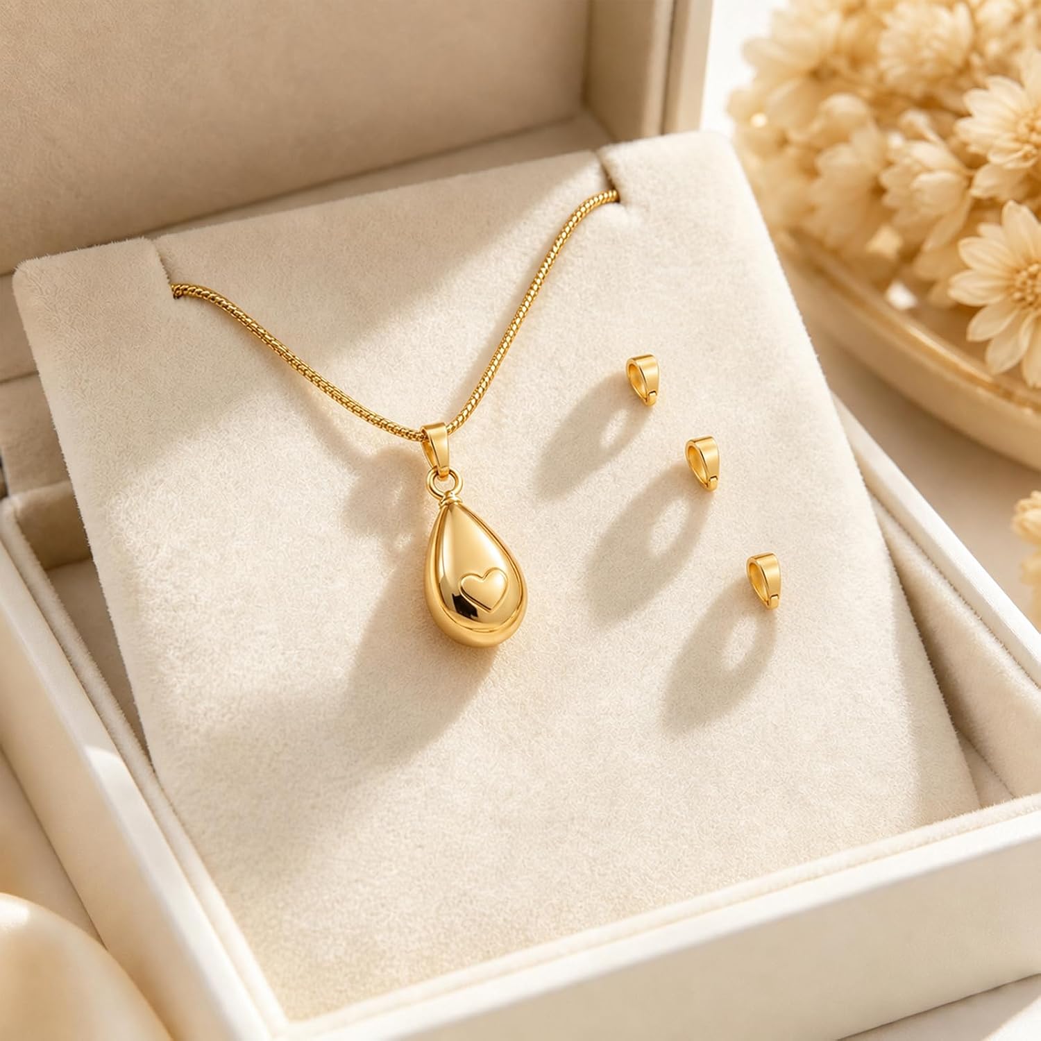 50PCS Gold Pendant Clasp Connectors with Groove Design for Necklace Charms