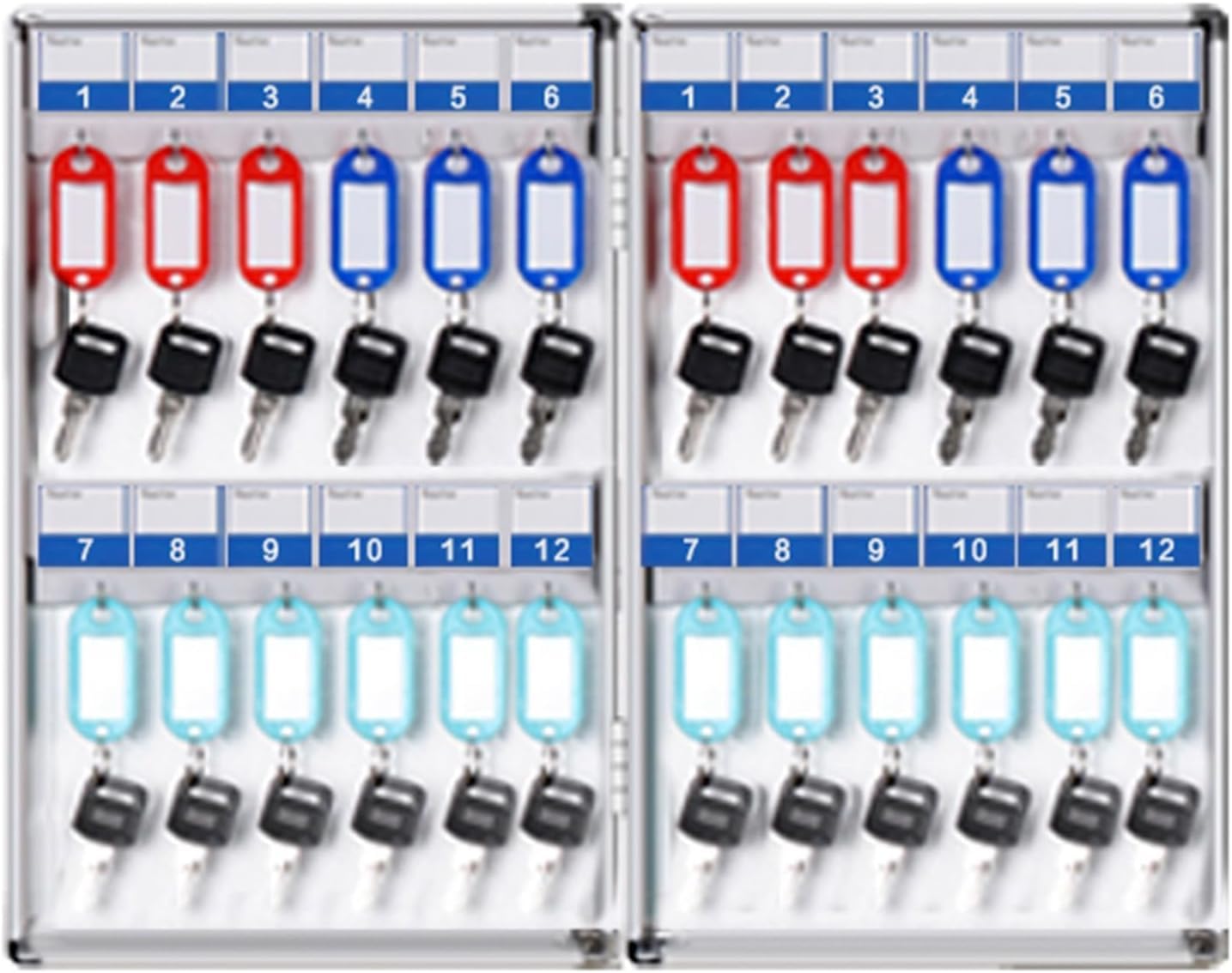 Armoire à clés robuste avec étiquettes personnalisables – Coffre-fort sécurisé pour les écoles et les bureaux – Peut contenir jusqu'à 12 clés – Solution de rangement verrouillable