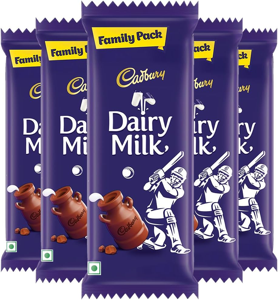 Cadbury Dairy Milk Family Cricket Pack Chocolate Bar, 112 g (Pack of 5)