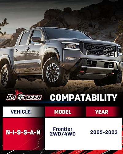 Miniatura 4 de Kit de elevación de nivelación de 3 pulgadas F + 2 pulgadas R para Frontier 2005-2023, espaciadores de puntal delantero de 3 pulgadas y bloque de