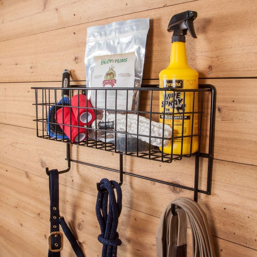 EASY-UP Basket & Tack Rack for Horse | Sturdy, Multi-Function, Mounted Design | 5 Year Warranty