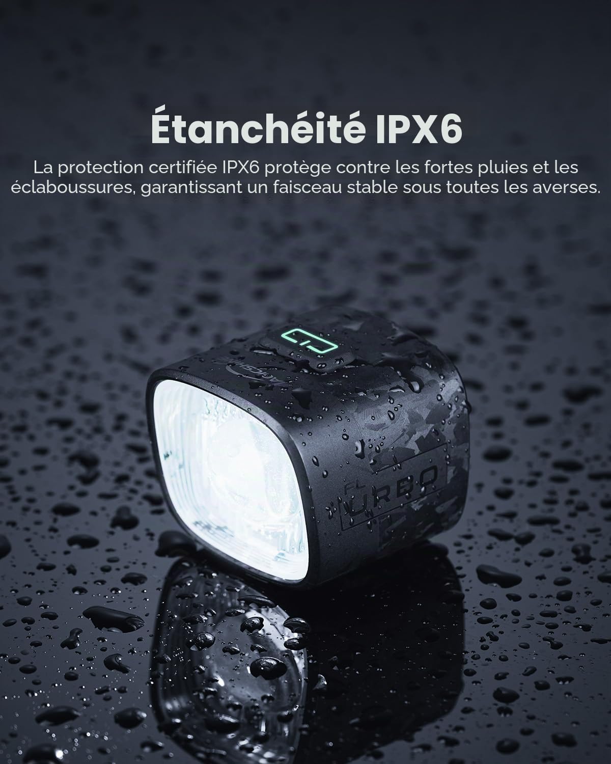 Magicshine Éclairage vélo ultraléger URBO FL 48g, Phare Avant Ultra-Lumineux pour Les trajets urbains et Le Cyclisme sur Route, étanche IPX6, Fixation Rapide, Batterie 900 mAh, autonomie de 14,5 h
