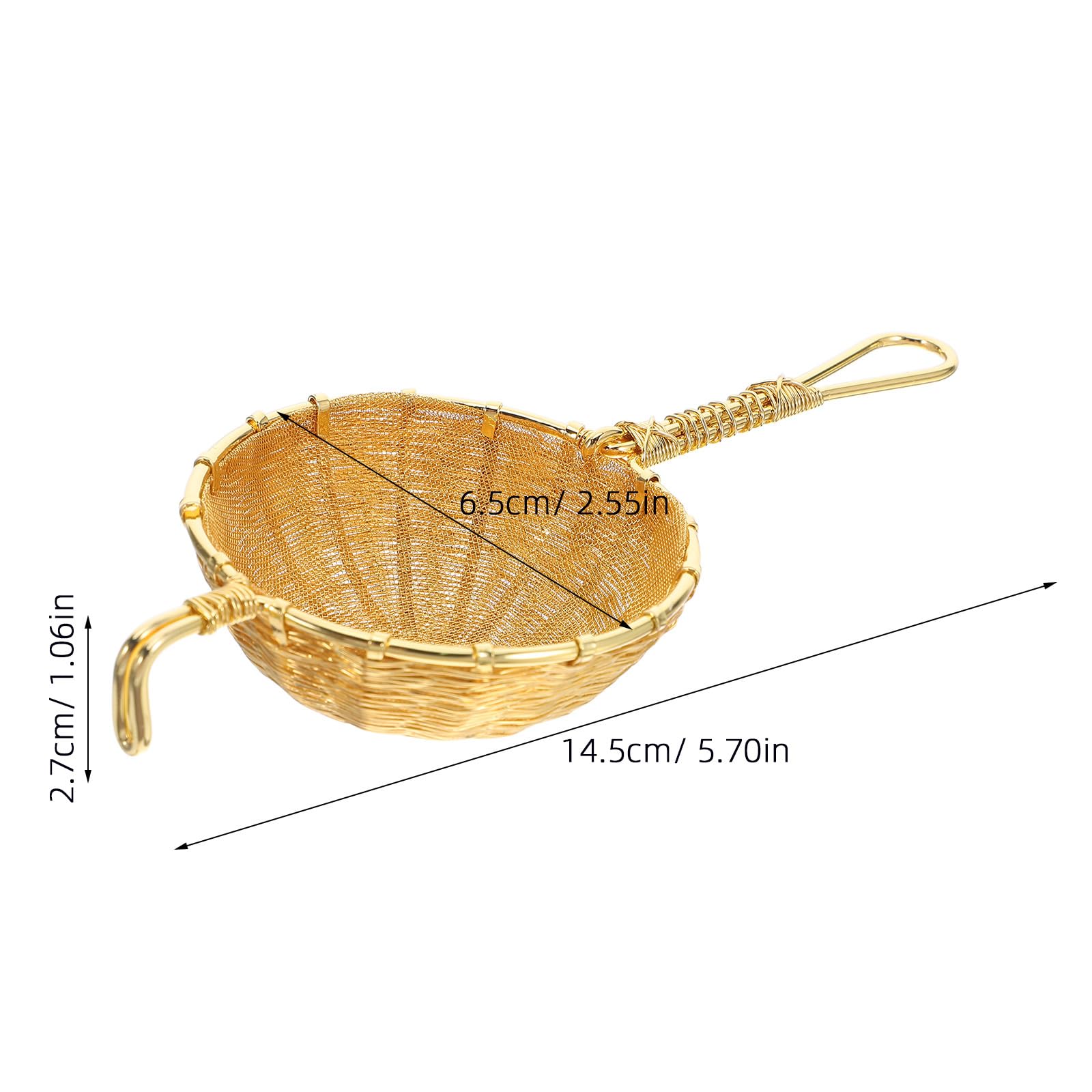 Cabilock Filtro de Té de Malla Fina Colador Asa para Té Suelto Infusor Reutilizable para Infusiones Especias Casa