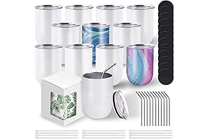 BetterSub 12oz Sublimation Wine Glass Blanks