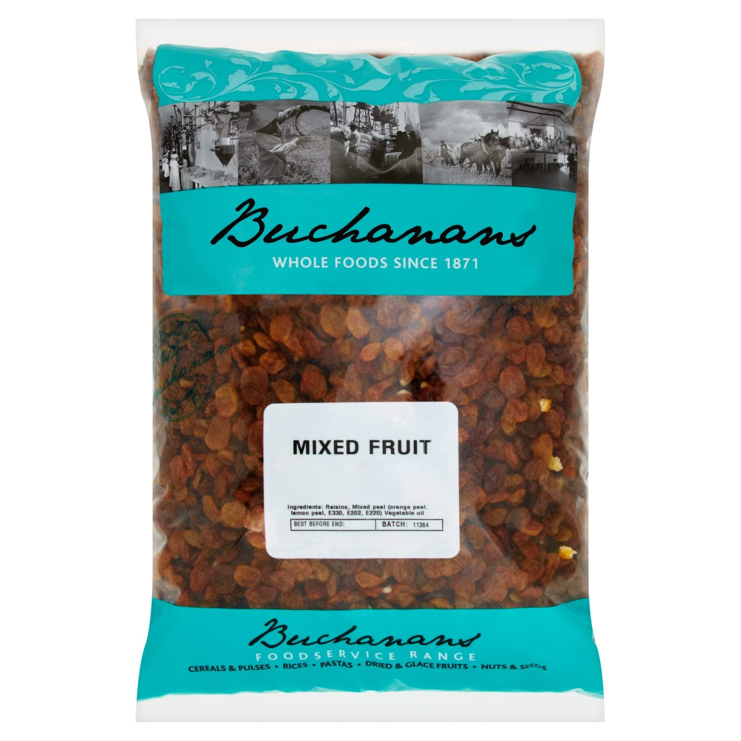 Buchanans Mixed Dried Fruit Selection with Peel (3kg) | Perfect for Baking Fruit Cakes and Loaves | Suitable for Vegan & Vegetarian