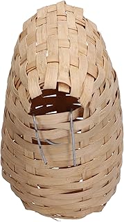 Bamboo Bird House Garden Bird's Outdoor 2Pcs Decoration Birdwatch House Bamboo Woven Bird Outdoor Garden Bird Nesting Birdhouse for Outside Bird Nesting Box Bird Birdhouses