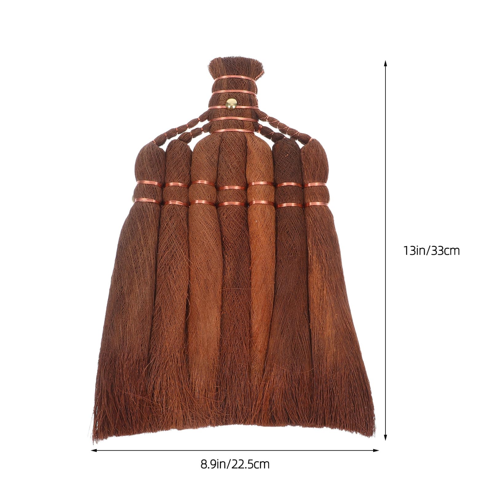 COLLBATH Cabezal de Escoba de Fibra de Palma Artesanal para Limpieza Exterior Resistente y Duradero Recambio para Escoba de Jardín y Patio para Barrer Superficies Duras