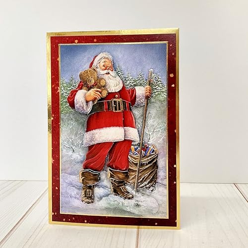 Miniatura 3 de Katy Sue Paquete de decoupage troquelado de selección navideña. Contiene 24 hojas de papel de decoupage troqueladas precortadas para tus suministros