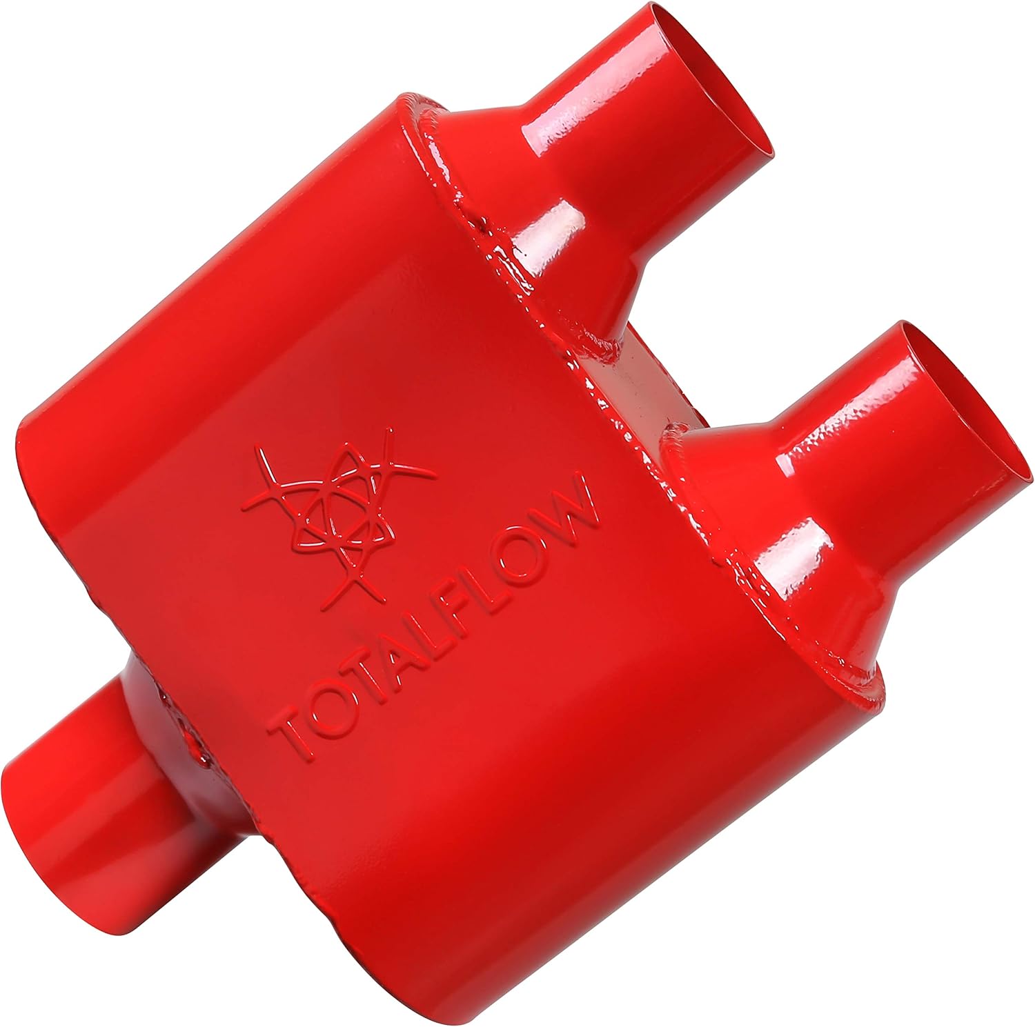 TOTALFLOW 342515-2 Single Chamber Universal 2.5" Muffler - 2.50" Center In / 2.25" Dual Out