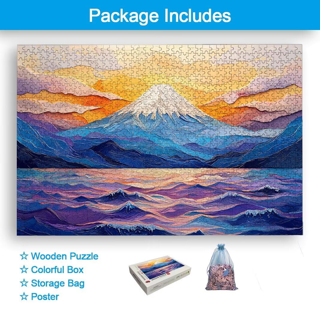 Puzzle 5000 Piezas, Puzzle Montaña de Madera para Adultos, Regalos -2514