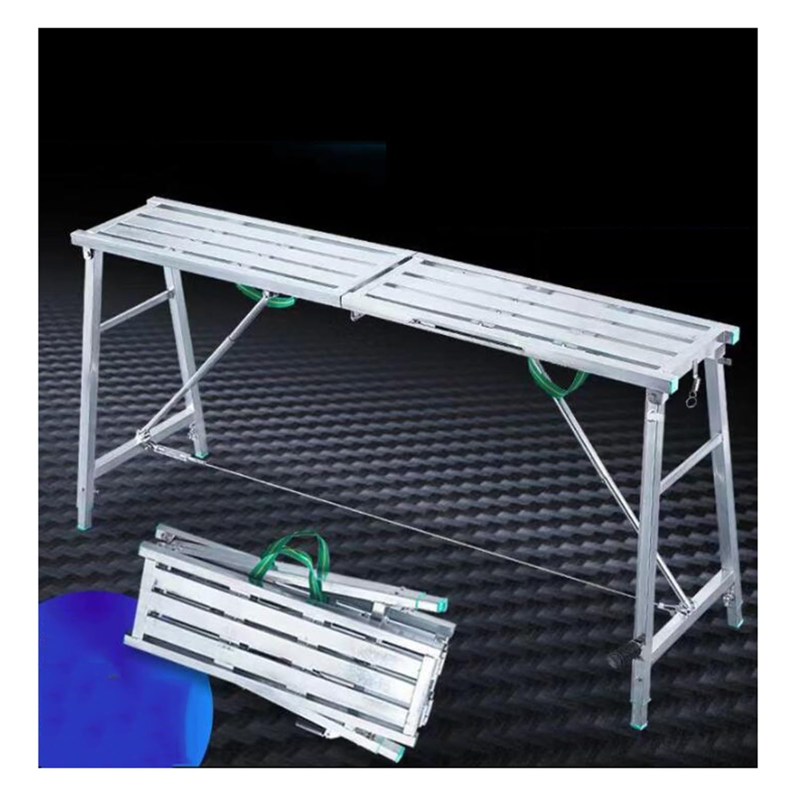 Sgabello Pieghevole For, Impalcatura In Ferro Regolabile, Piattaforma Di Lavoro, For Decorazione Domestica, Sollevamento Di Oggetti, Pittura Murale, Capacità Di Carico 150 Kg(120x30cm)