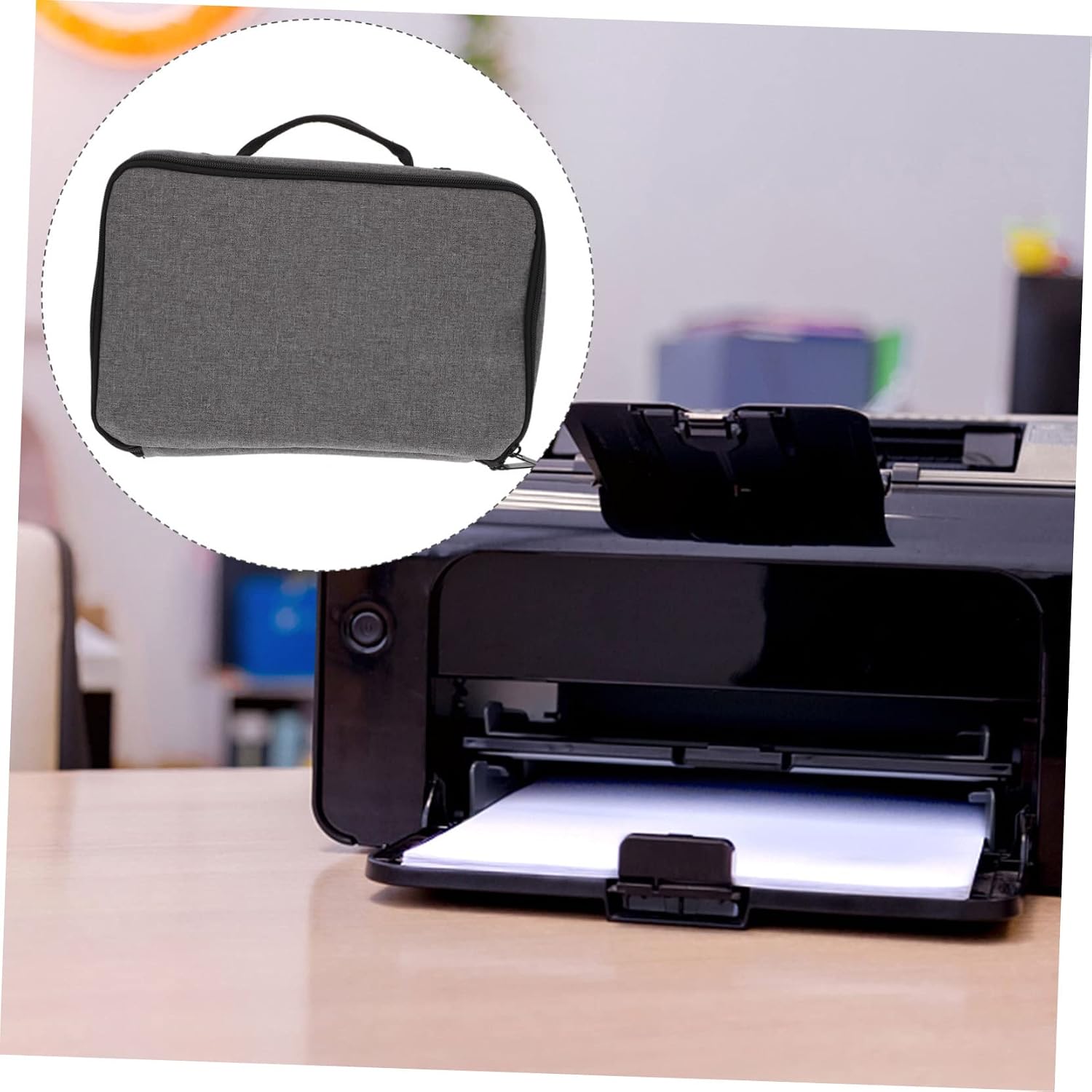 STOBOK 2pcs Travel-friendly Photo Bag Holder Handbag Storage Organizer Duffle Bag Carry Projector Photo Carrying Case Travel Open Zipper for Printer