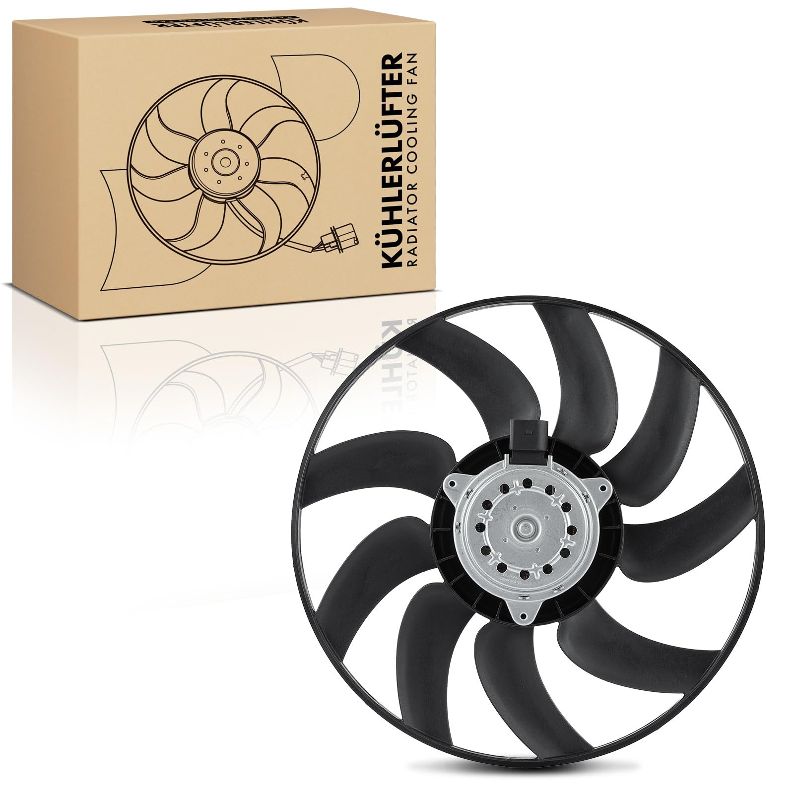 Frankberg Lüfter Motorkühlung Kühlerlüfter 382mm Links Kompatibel mit A4 8K2 B8 1.8L-3.2L 2007-2015 A6 Avant 4G5 4GD 2.0L-3.0L 2011-2018 Replace# 8K0959455K