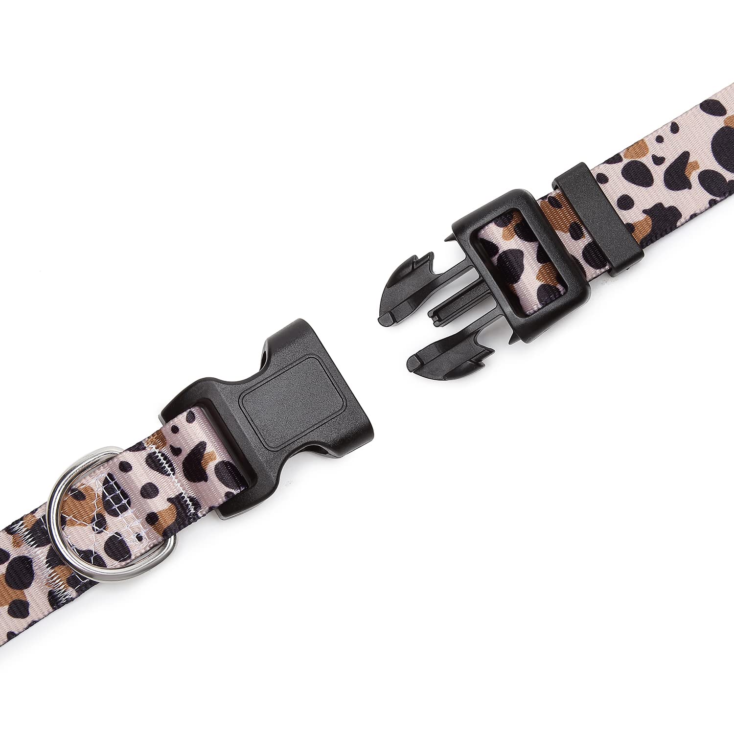 Adjustable Dog Collar with Patterns, Ultra Comfy Soft Nylon Breathable Pet Collar for Small Medium Large Dogs (L, Floral Orange) — view 87