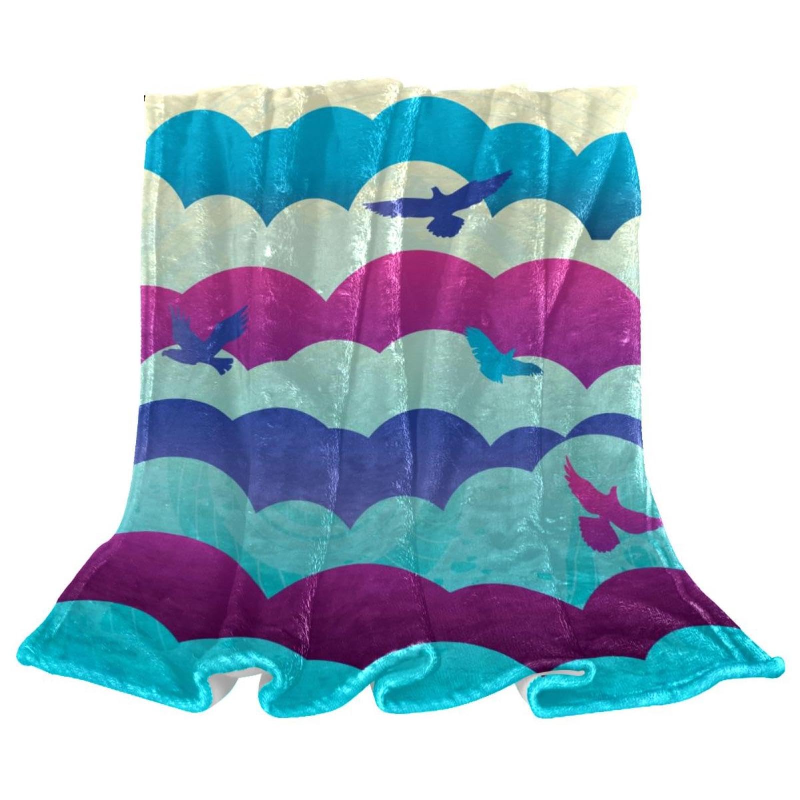 Couverture Polaire Ciel 150x100 cm en Microfibre pour Canapé