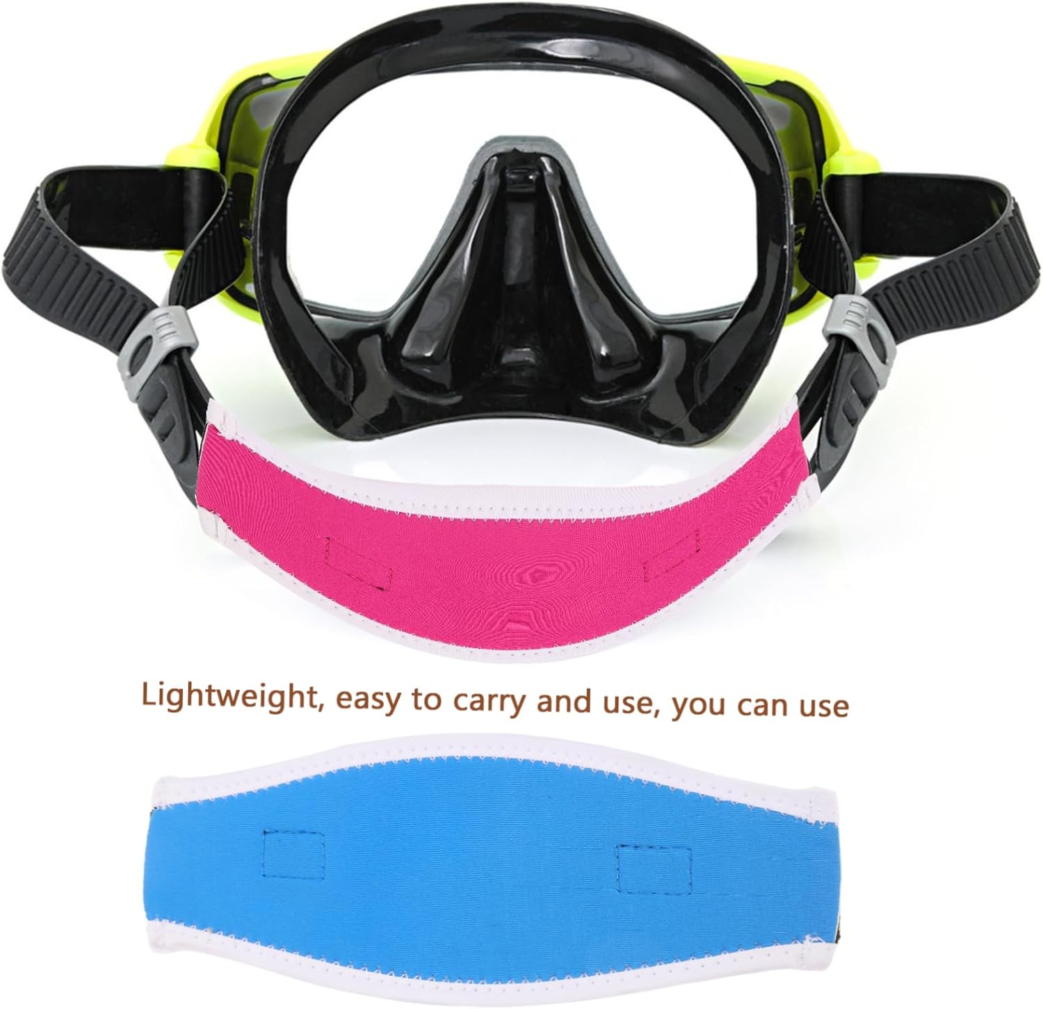 Diving Mask Strap Covers Neoprene Hair Protective Cover for Comfortable Washable and Easy to Use for Snorkeling and Water Sports