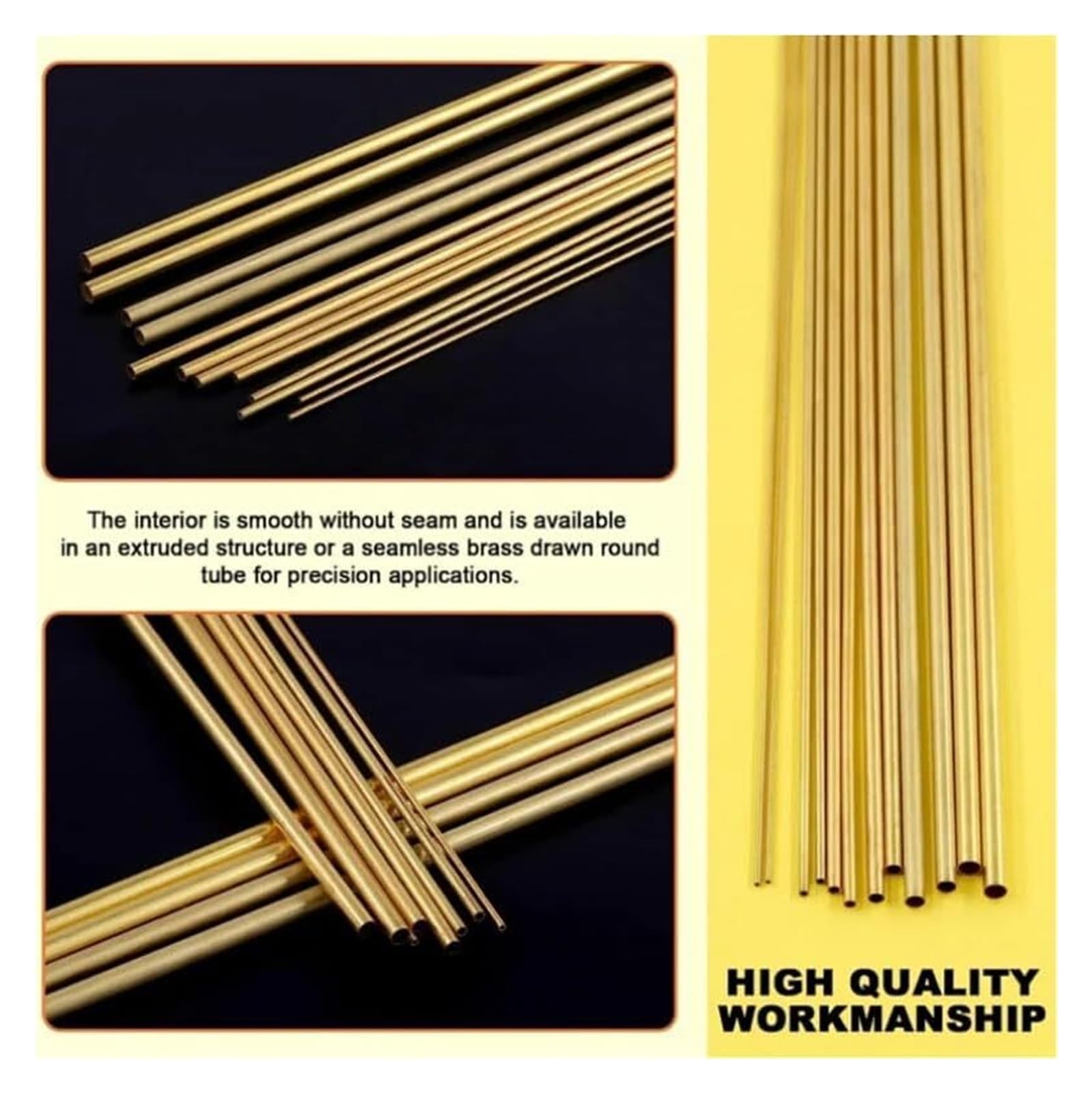 Tubo in ottone tondo Diametro 25 mm 22 mm 12 mm 10 mm 8 mm 6 mm Lunghezza 500 mm Tubo tondo in ottone(OD 15 x ID 14mm)