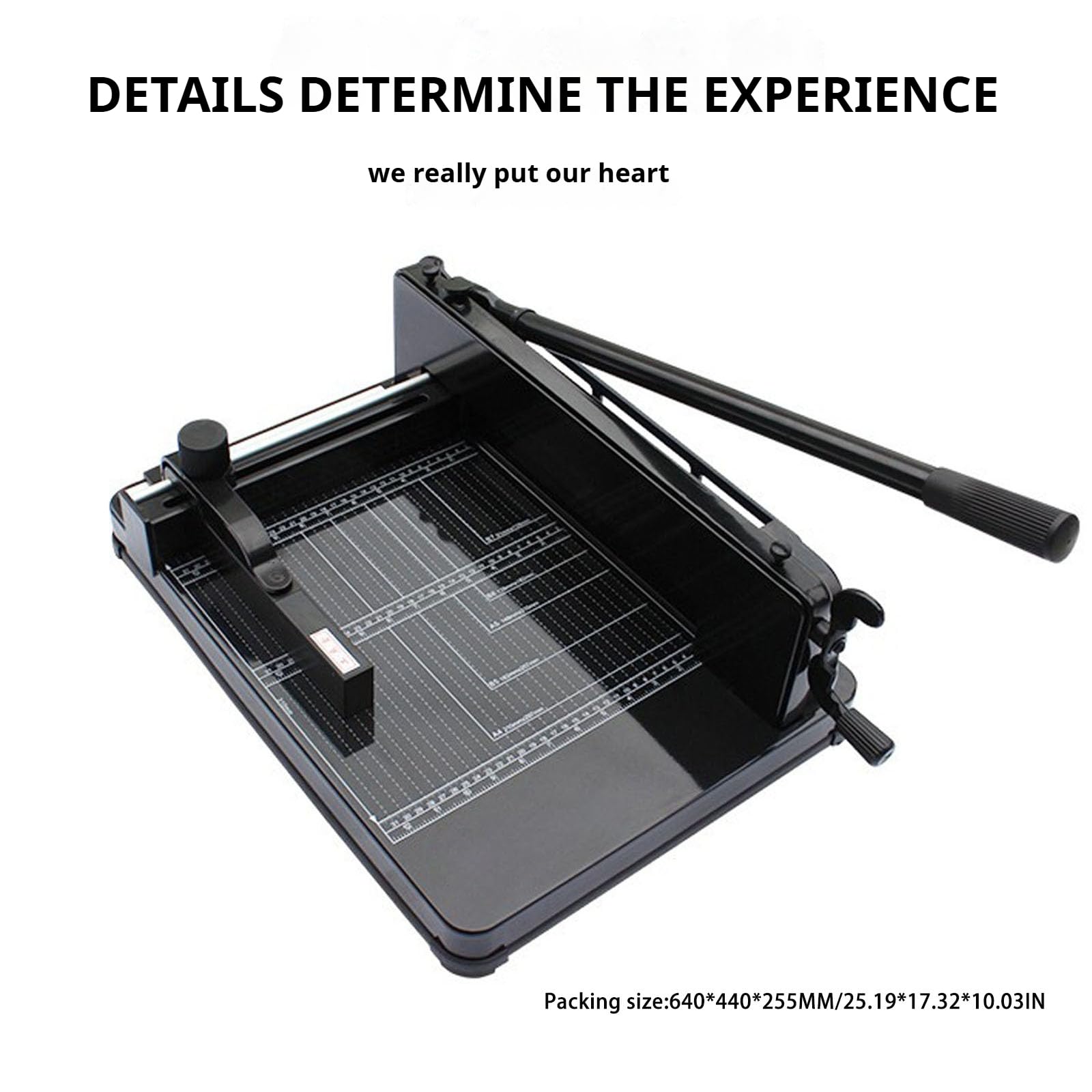 Ręczna gilotyna do papieru z pogrubionym nożem stalowym, konstrukcja tłoczona korbą ręczną do przycinania kartonu i papieru rzemieślniczego