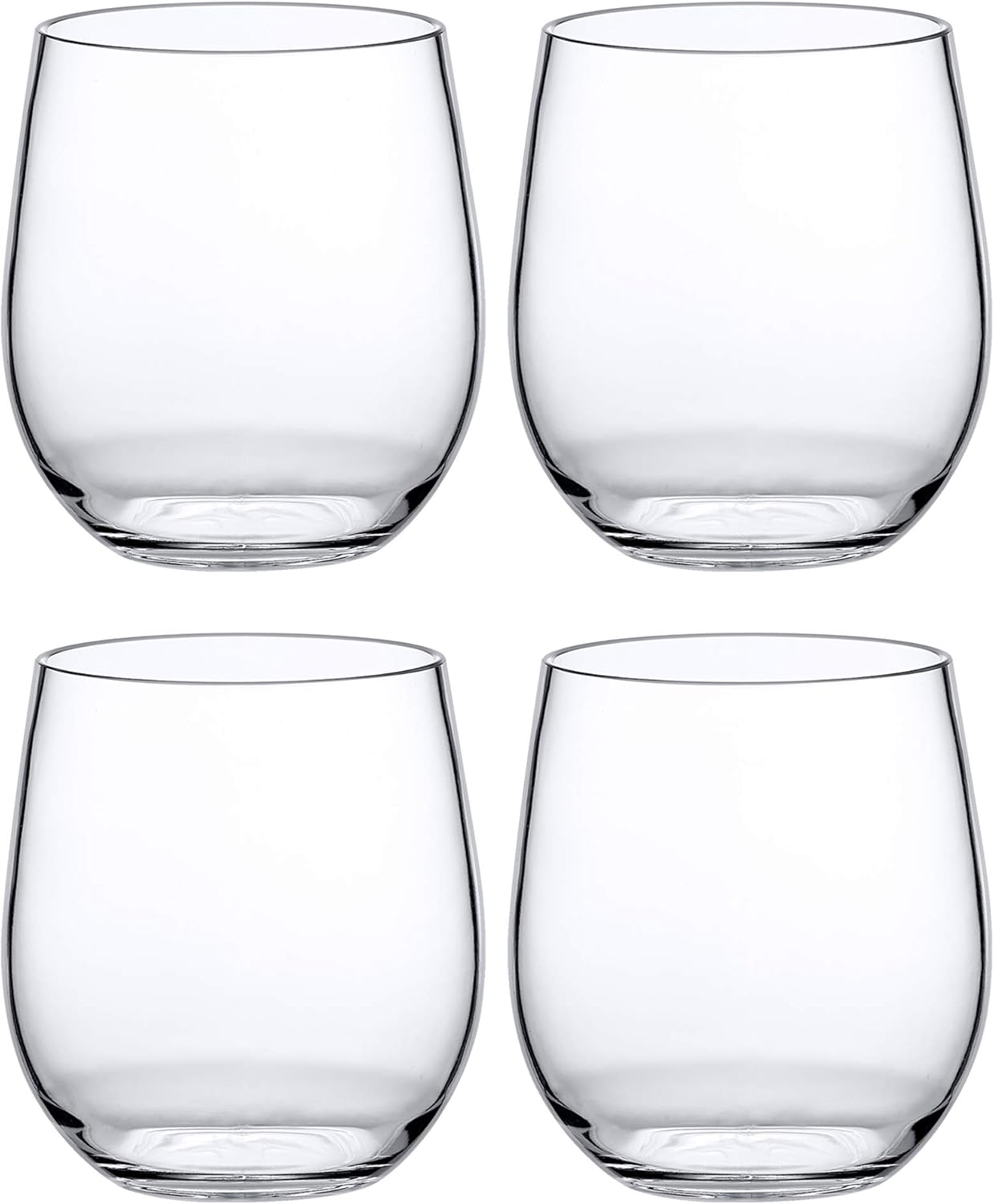 Amazing Abby - Cindy - 14-Ounce Unbreakable Tritan Wine Glasses (Set of 4), Plastic Stemless Wine Tumblers, Reusable, BPA-Free, Dishwasher-Safe, Perfect for Poolside, Outdoors, Camping, and More - Image 5