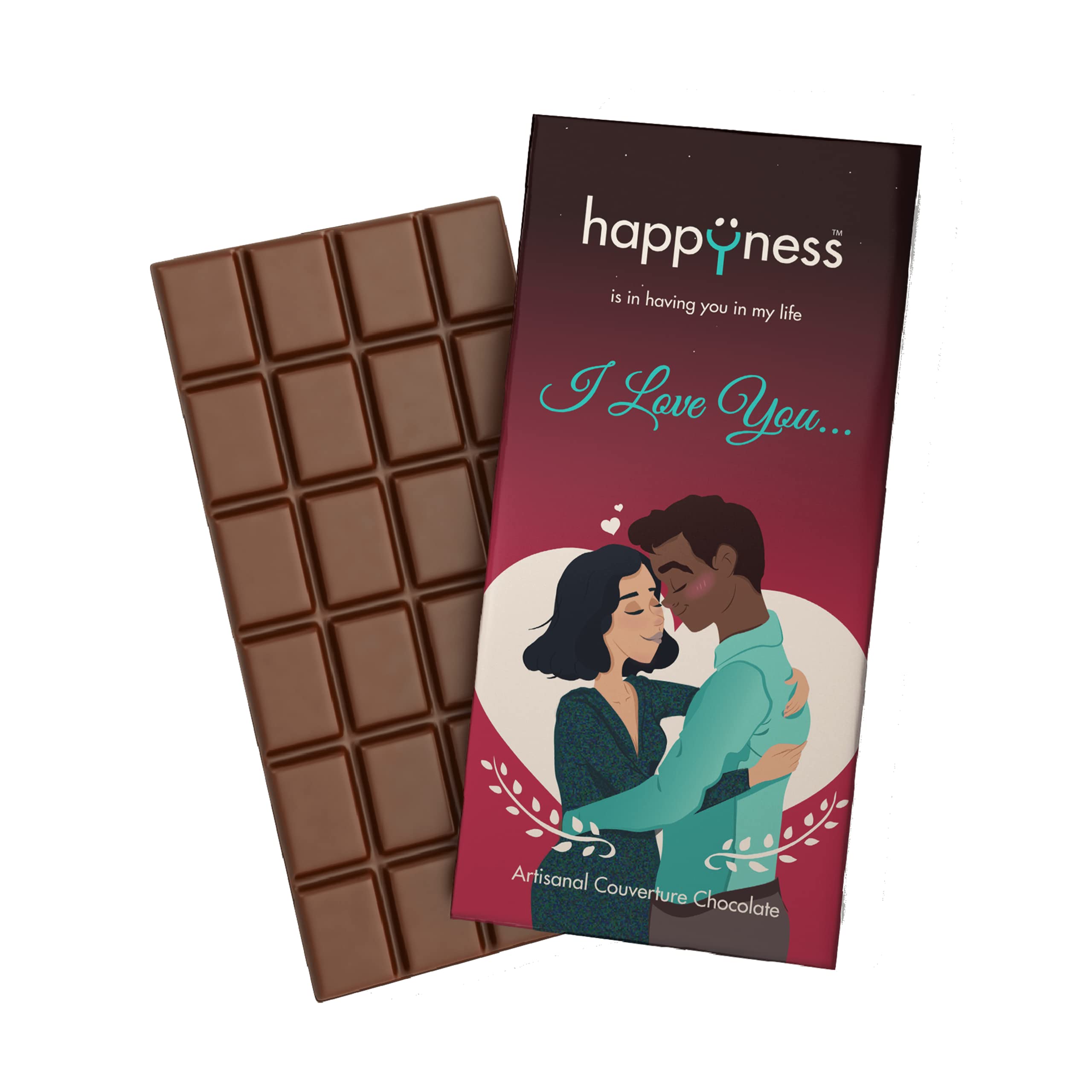 Happyness I Love You Artisanal Chocolate - 100 g (Dark Chocolate 55%) (B08HJC82R3) Amazon Price History, Amazon Price Tracker