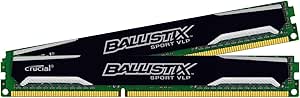 Ballistix Sport 16GB Kit (8GBx2) DDR3-1600 Very Low Profile UDIMM 240-Pin Memory BLS2K8G3D1609ES2LX0