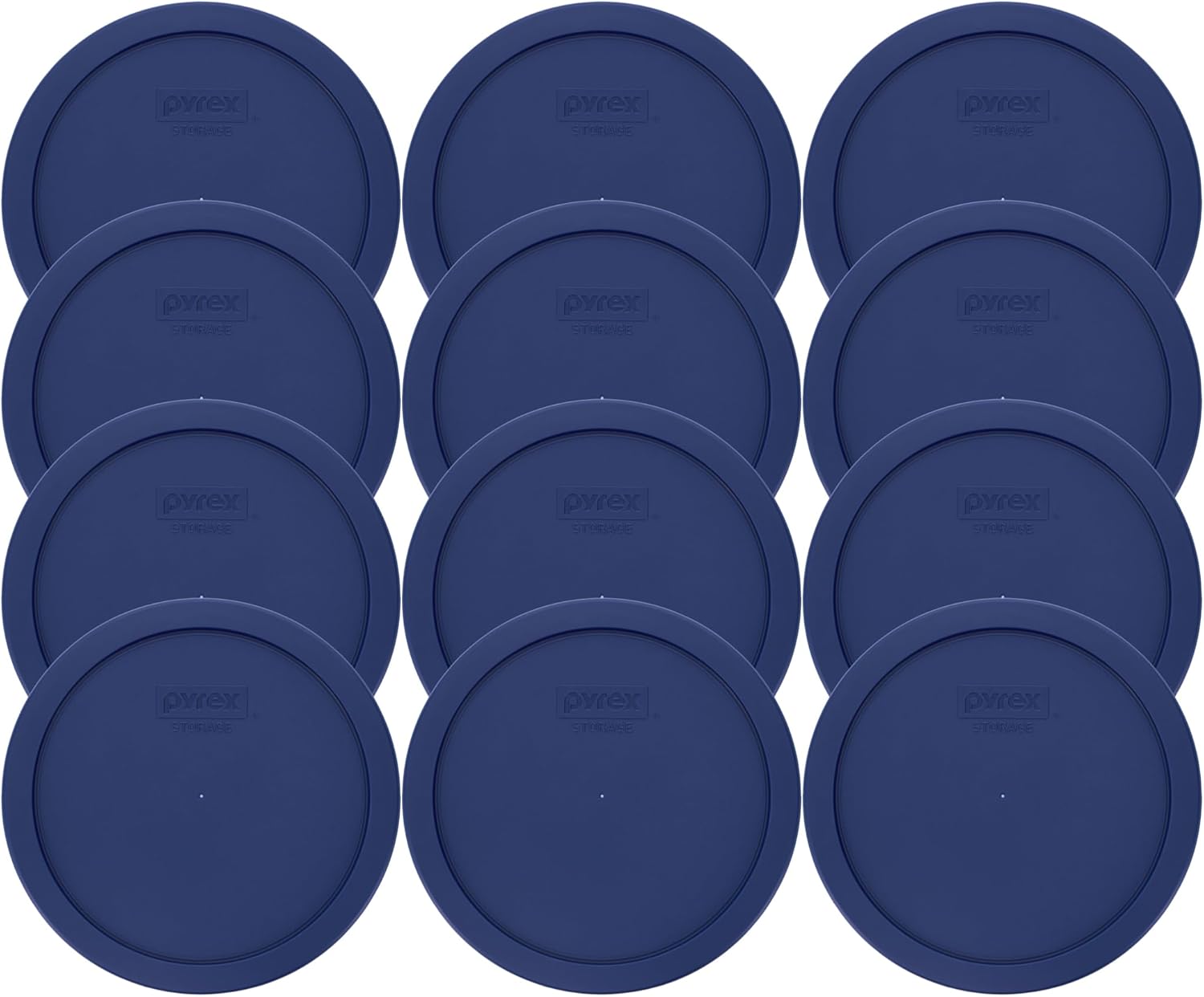 Pyrex 7402-PC 6/7-Cup Blue Replacement Lid for 7402 Sculpted Mixing Bowl & 7203 Bowl (12-Pack) - Made in the USA