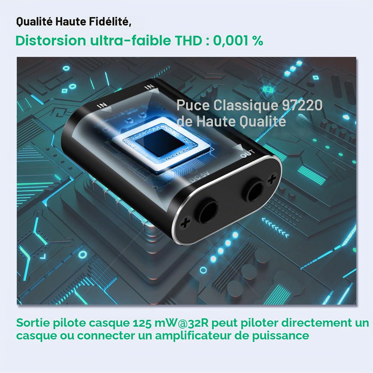 Cooidea 2 Channel Stereo Audio Mixer - Coquille en Métal, Interface AUX 2 Entrées 1 sortie Mini Mélangeur Stéréo Comprenant Deux Câbles Audio - Pour PC, Telephone, Casques