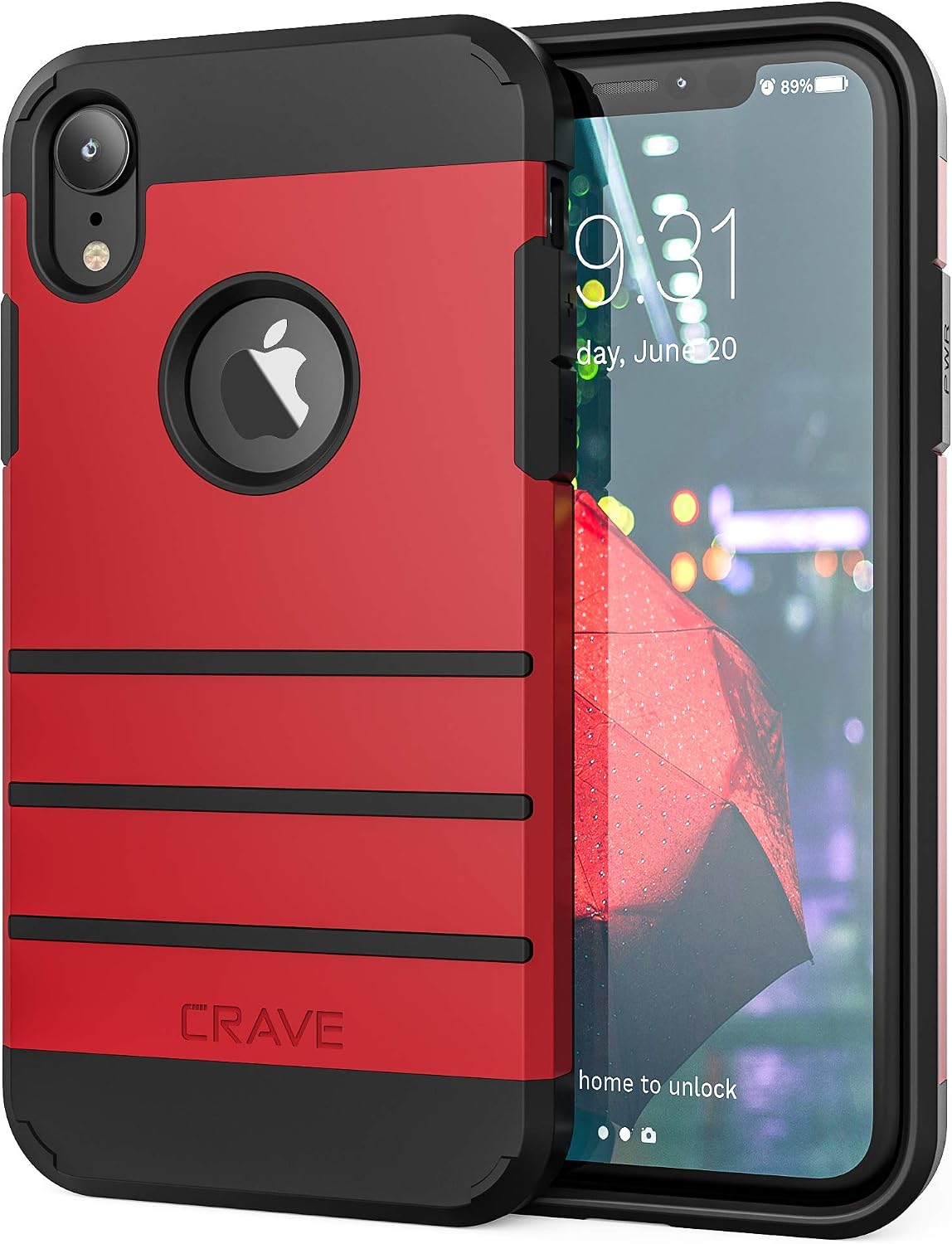 iPhone XR Case, Crave Strong Guard Protection Series Case for Apple iPhone XR (6.1 inch) - Red