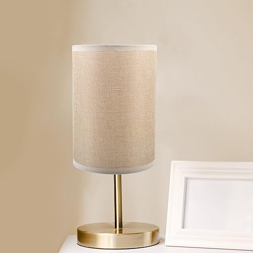 Miniatura 4 de LIFKOME Pantallas de lámpara para lámparas de mesa, pantalla de tela de tambor E27, pantalla cilíndrica de tela natural, repuesto de lino, cubierta