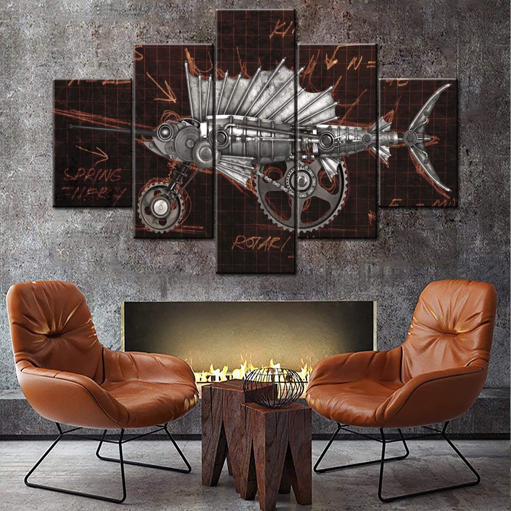 Amazon.co.jp: 壁装飾 リビングルーム用 シルバー スチームパンク