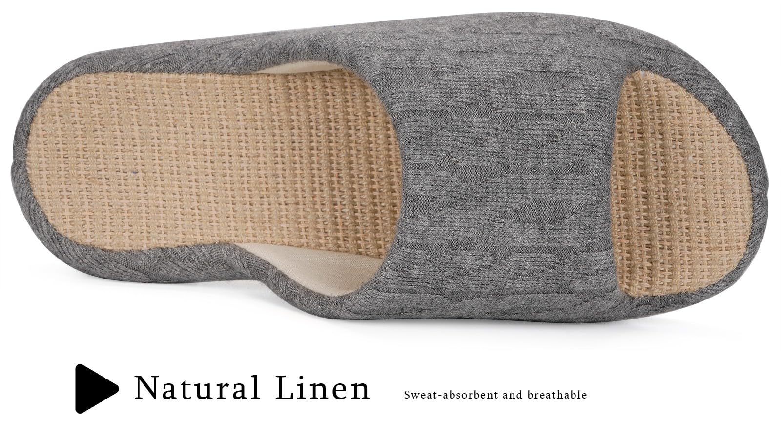 Eagsouni Pantofole di Lino Donna Antiscivolo in Cotone Casual Confortevole Ciabatte da casa Quattro Stagioni Morbide Pantofola