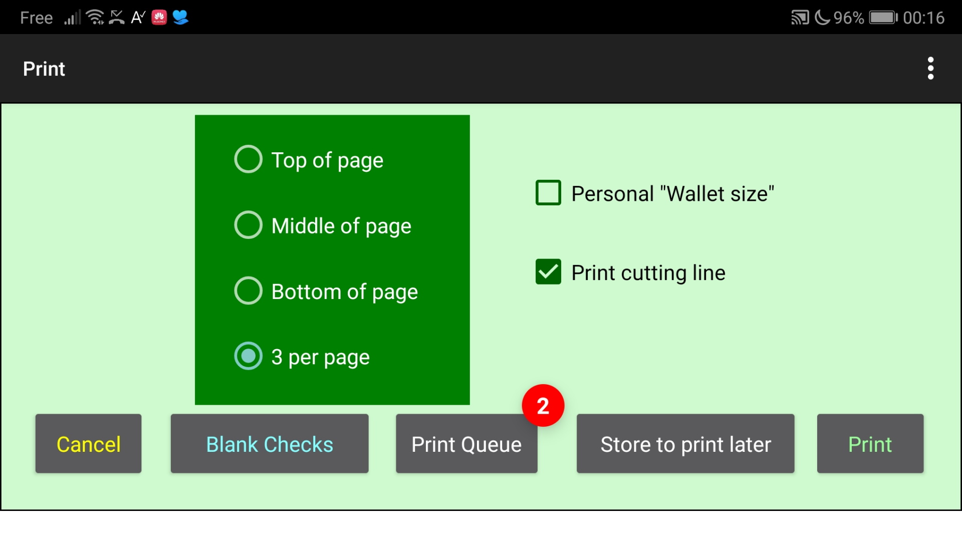 Check Writer for Android