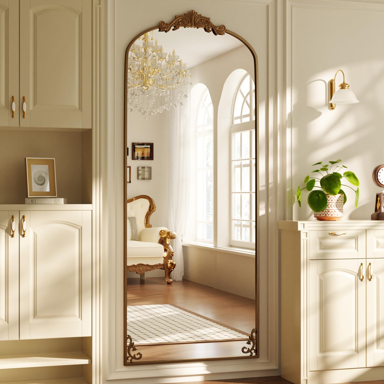 Nordal Falco staande spiegel toog beige 100x203cm kopen