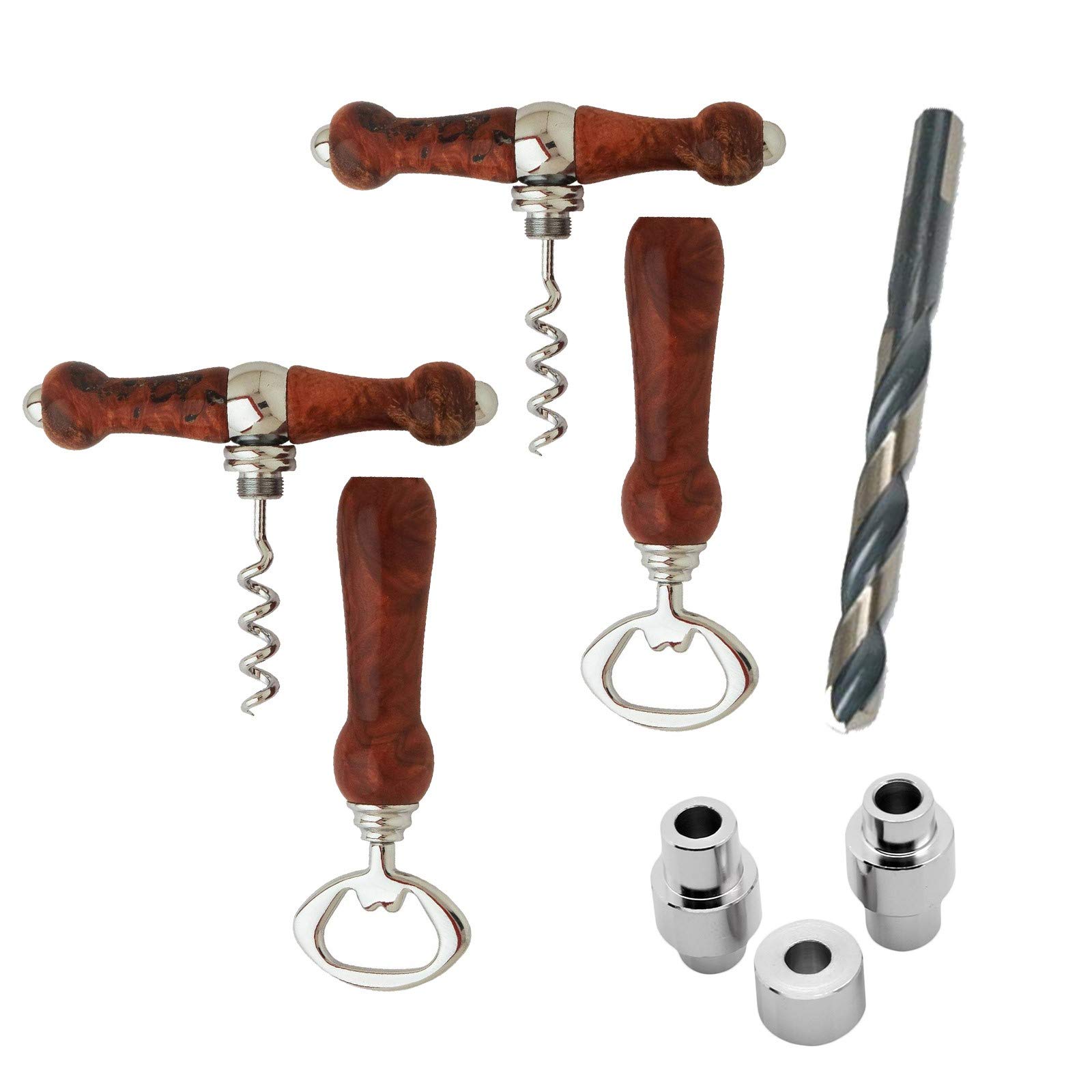 Penn State Industries PKBS25XSS 2-in-1 Bottle Opener & Corkscrew Combo Kit Starter Package Woodturning Project