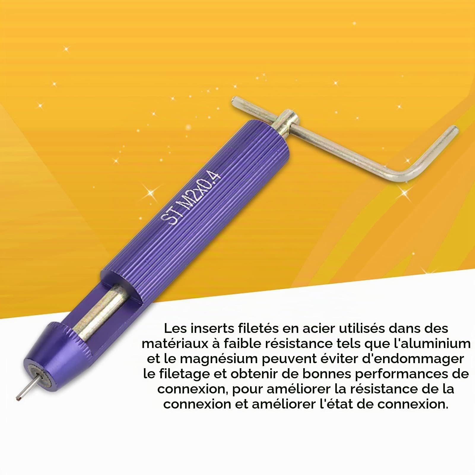 Kit de Réparation M2 Insert Hélicoïdal en Acier Inoxydable - 50pcs Filetage à Vis Hélicoïdale