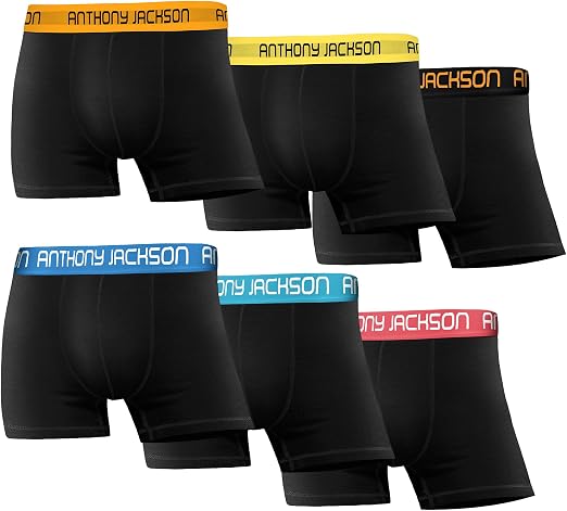 Anthony Jackson Likralı 6'lı Kutu Premium Erkek Boxer Color