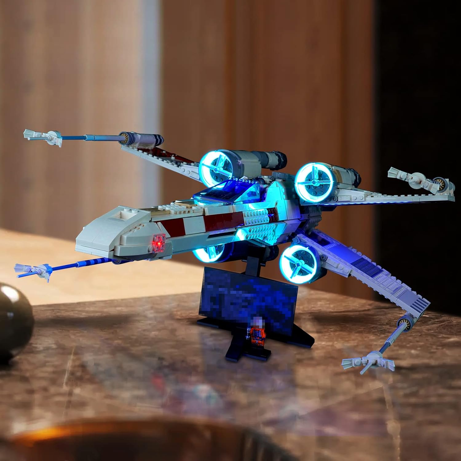 BrickBling Light Kit Compatible with Lego UCS X-Wing Starfighter (No Model), Creative Lights Compatible with Lego 75355, Great Surprise