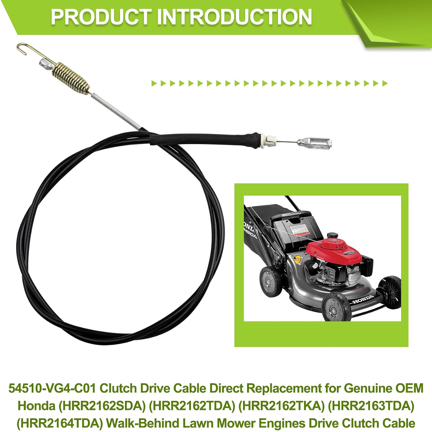 54510-VG4-C01 Lawn Mower Engines Drive Clutch Cable for Honda HRR2162SDA