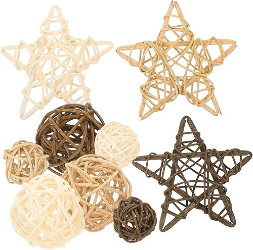 NOLITOY 9 adornos de decoración natural de café difusor de esferas de jarrón manualidades bolas de relleno para colgar aroma ratán accesorios de
