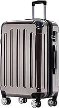 Beibye 2048 Hard Shell Trolley Suitcase with Twin Rollers in a Set with Sizes M, L, XL, Available in 15 Colours PC, coffee