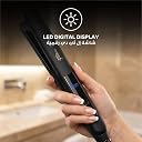 Wahl India WCHS6-1524 Argan Oil Infused Straightener; 3 Heat Settings- (180 ℃ – 200 ℃ – 220 ℃); Extra long Ceramic floating plate; LED temperature display, Black and Rose Gold gallery image