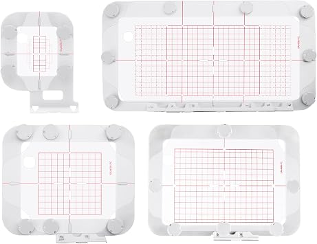 Sew Tech Magnetic Embroidery Hoop for Brother PE900 PE800 SE2000 SE1900 PE770 NS2850D NS1250E NS2750D PE780D PE750D PE700 PE700II 1250 1200 PC8500 Brother Babylock Embroidery Machine 4in1-AM Set