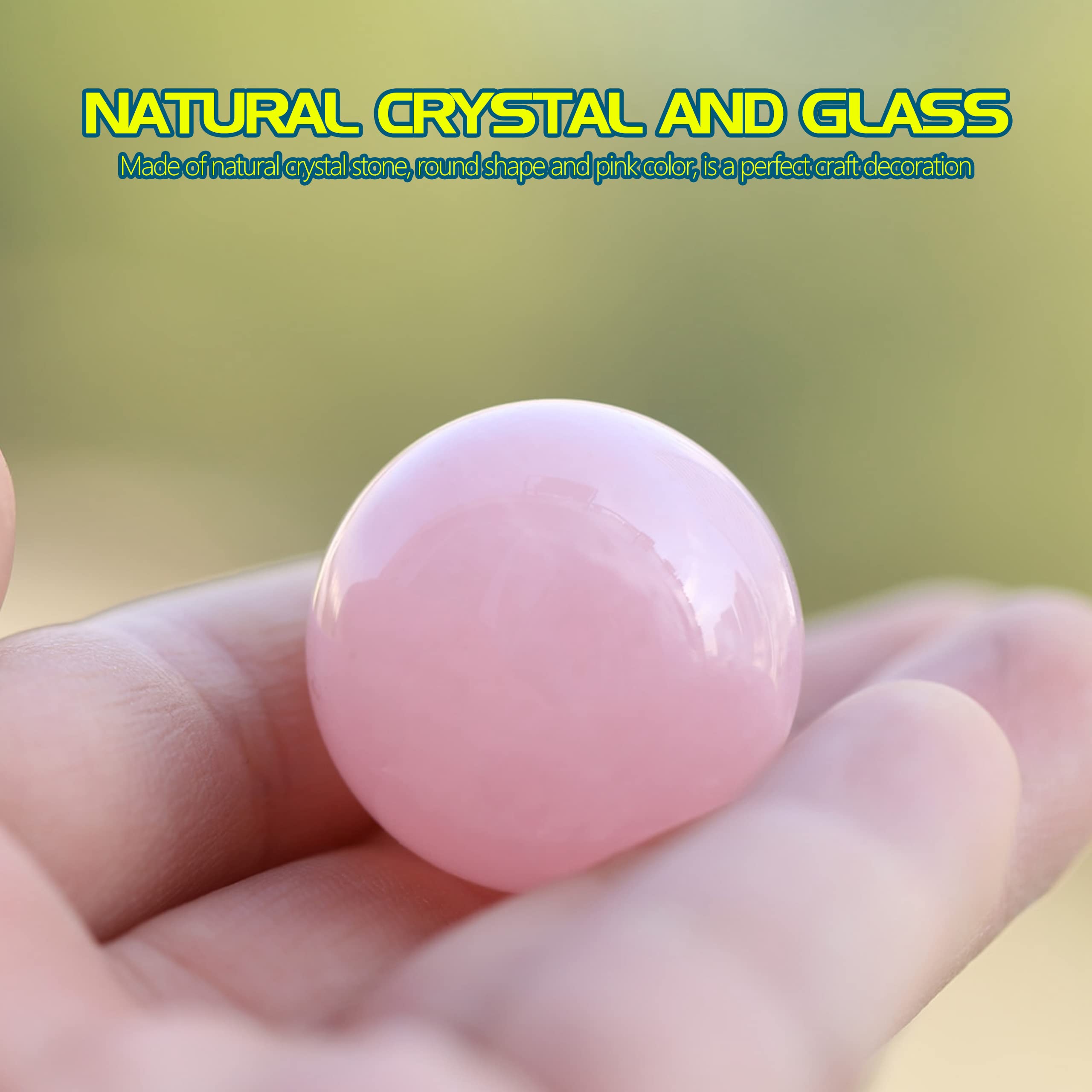 Natural Rose Quartz Crystal Ball, Rose Massage Stone Ball, Rose Quartz Sphere Ball Room Decor Healing Balancing Chakra Balancing - Image 3