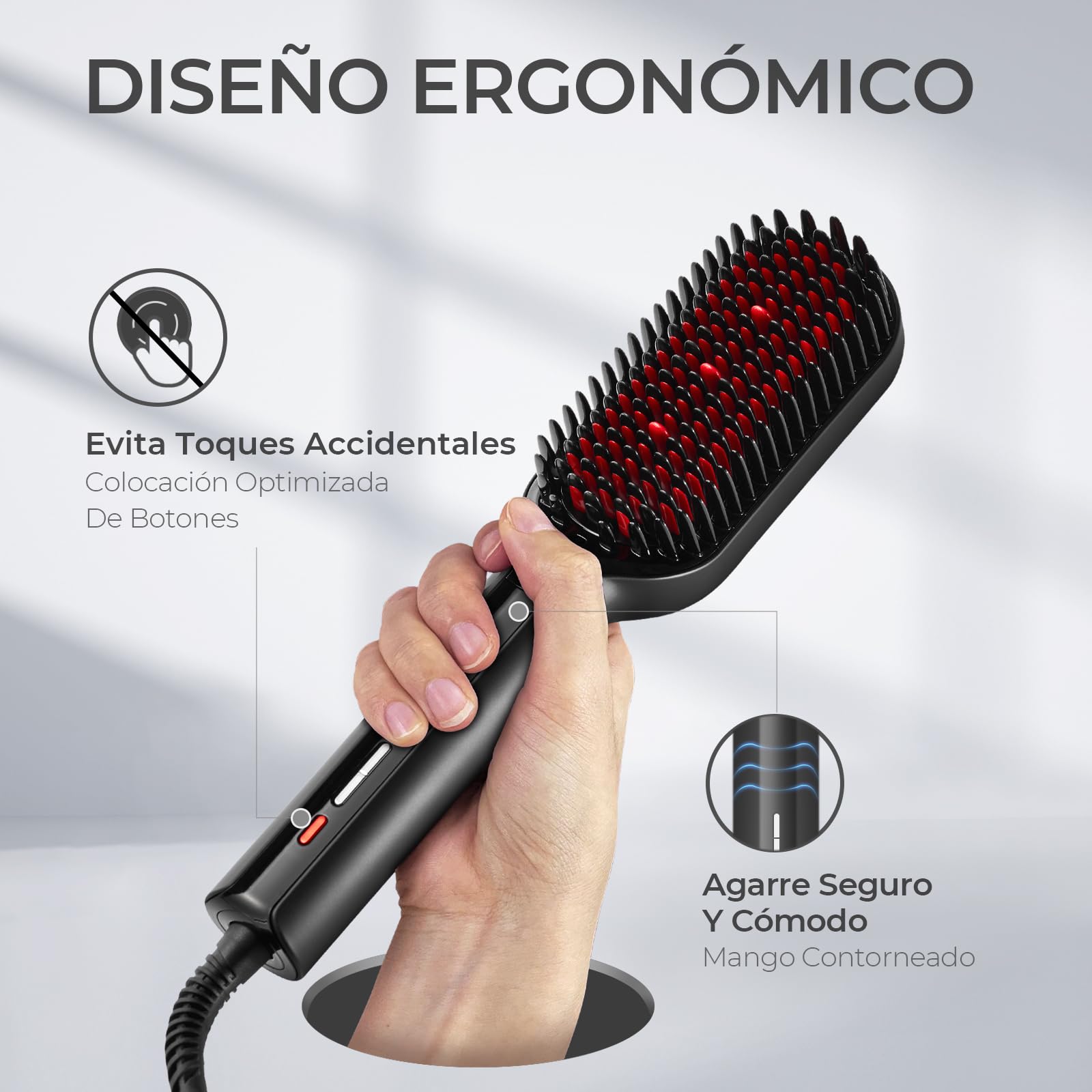 TYMO Iónico Cepillo Alisador Pelo - TYMO Ionic Plus Plancha del Pelo Profesional, Peinado Rápido, 16 Temperaturas, 80-230 ℃, Pantalla LCD, Voltaje Universal, Calentamiento Rápido, Anti-escaldaduras
