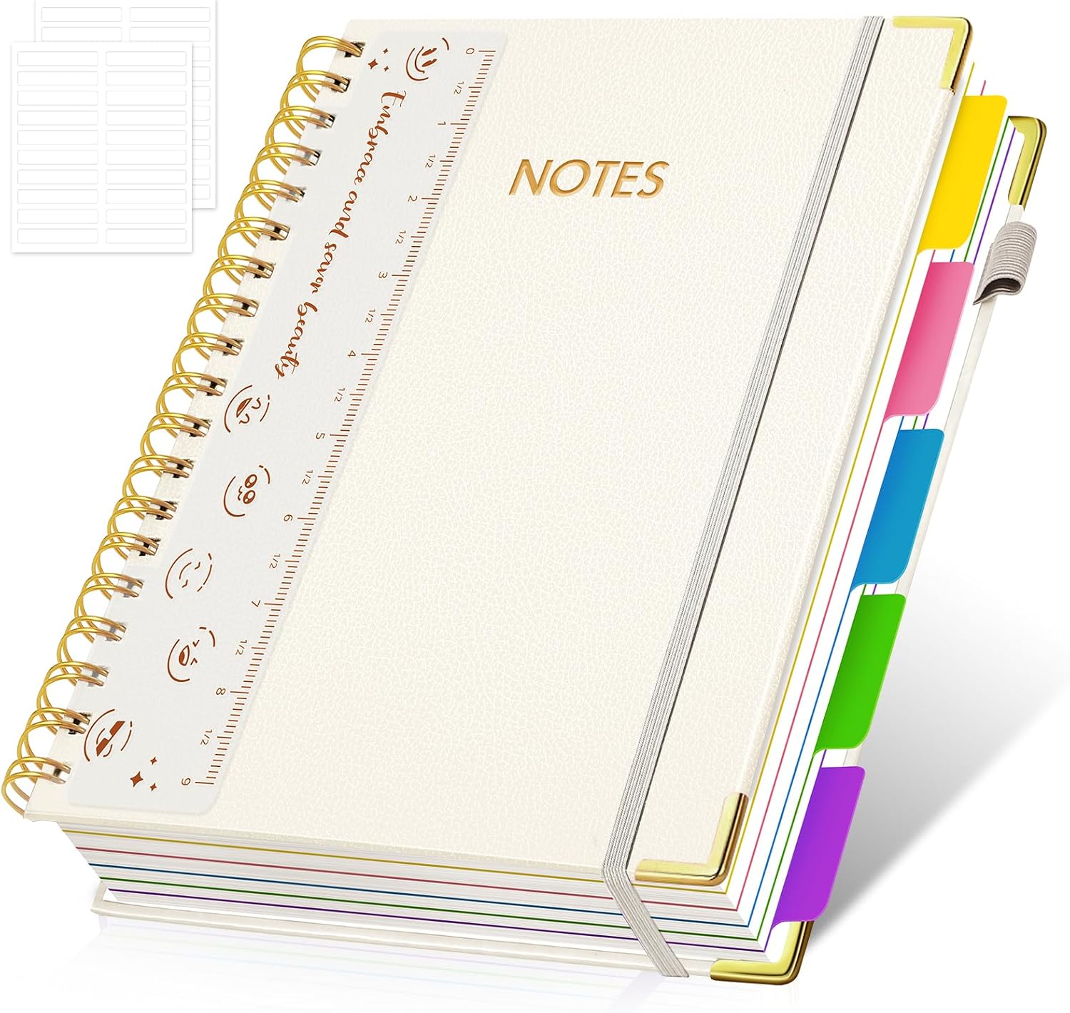 Hardcover Multi Subject Spiral Notebook with Tabs, Large B5 for Work Purple thumbnail