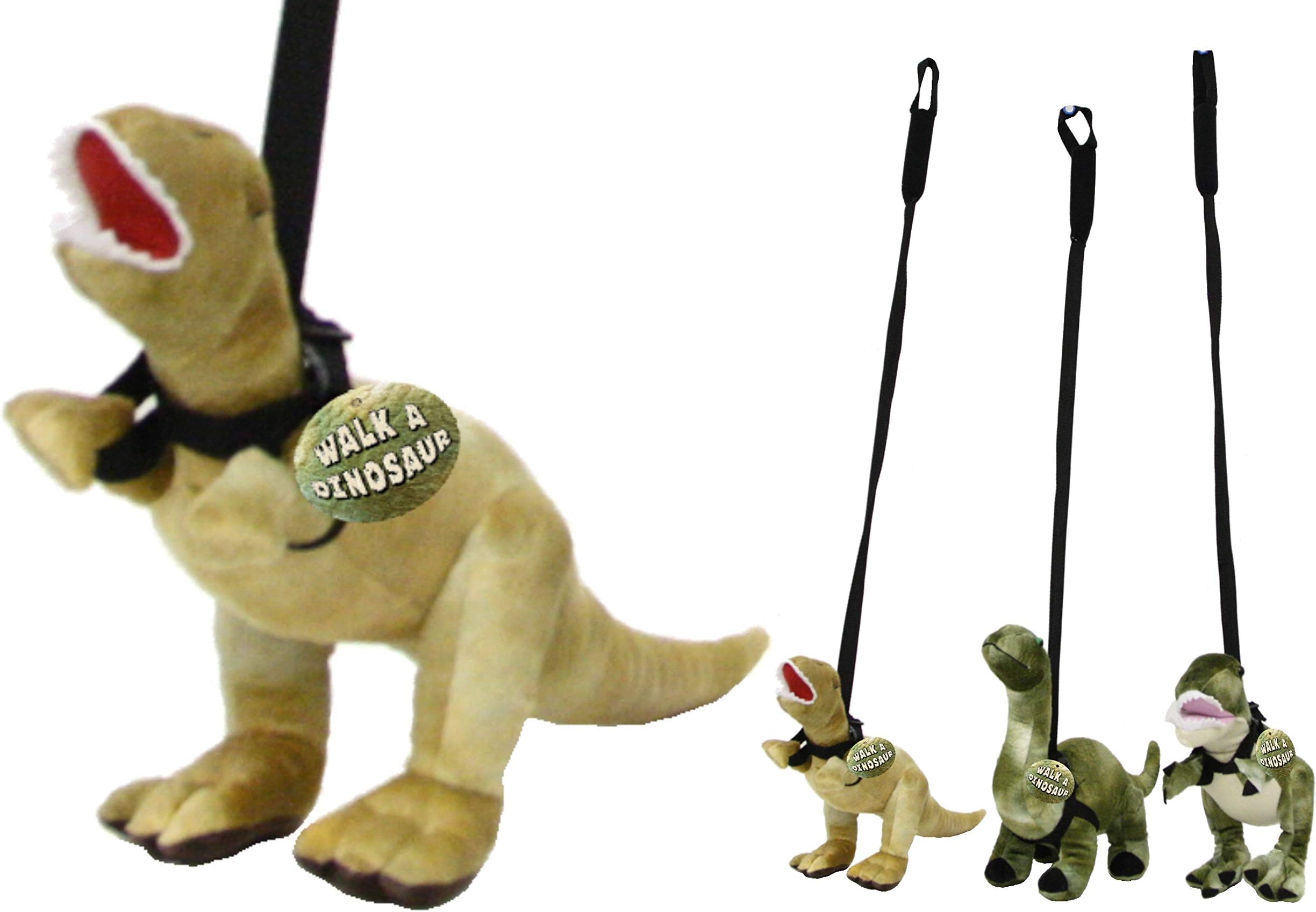 KandyToysTY7863 Plush Dinosaur with Detatchable Lead | Assorted Designs