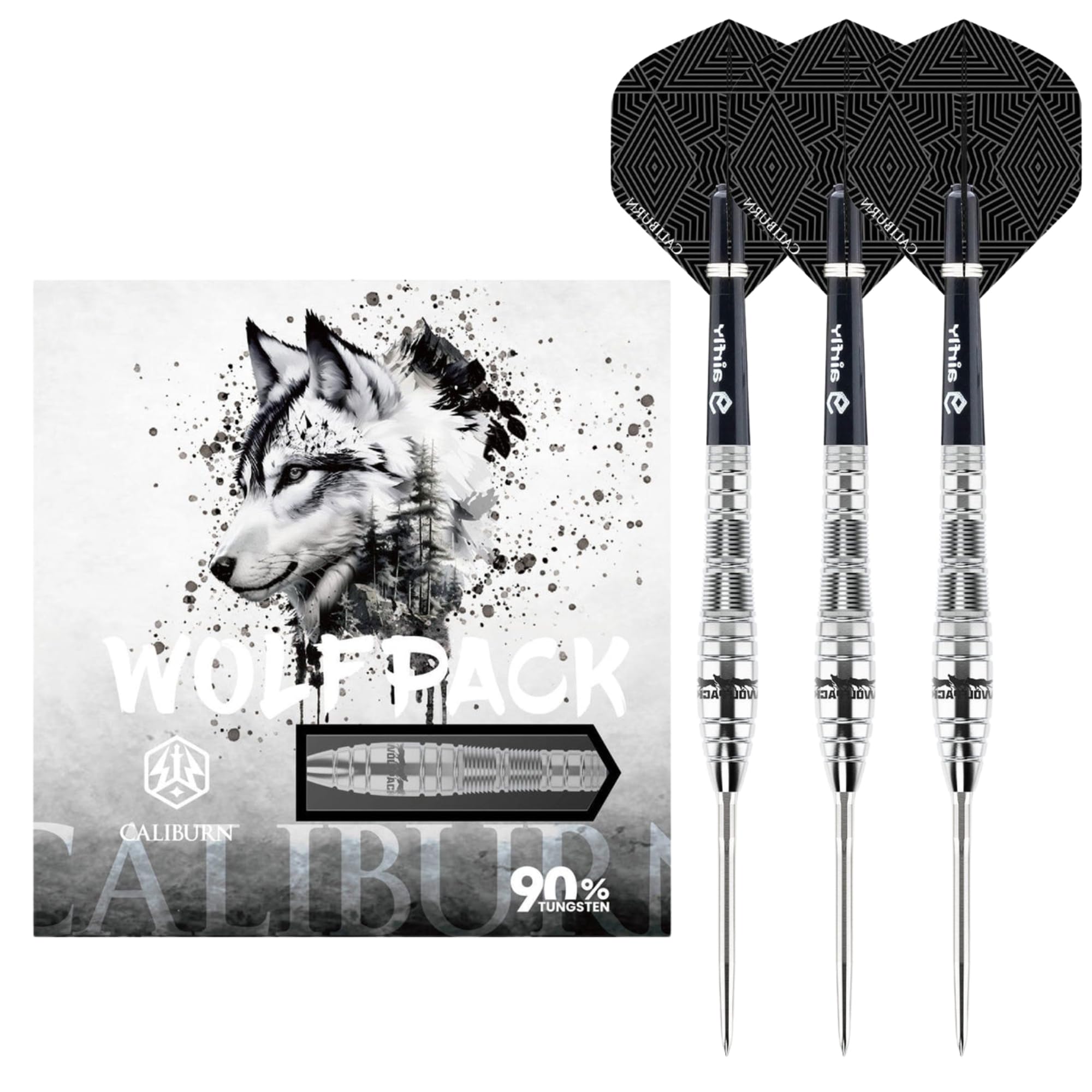 Caliburn | Wolfpack Darts | Steel Tip | 90% Tungsten | W2 | 22g.