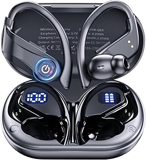 Earbuds Wireless Earbuds 120H Playback Bluetooth 6.1 Headphones IPX7 Waterproof Stereo Bass Over-Ear Headphones with Earho Price In India