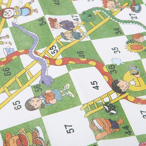 Miniatura 5 de Ajedrez de serpiente, 23.6 x 17.7 in, plegable, de ajedrez, lavable, plegable, no tejidas, alfombra de suelo, escalera de serpiente, ajedrez para